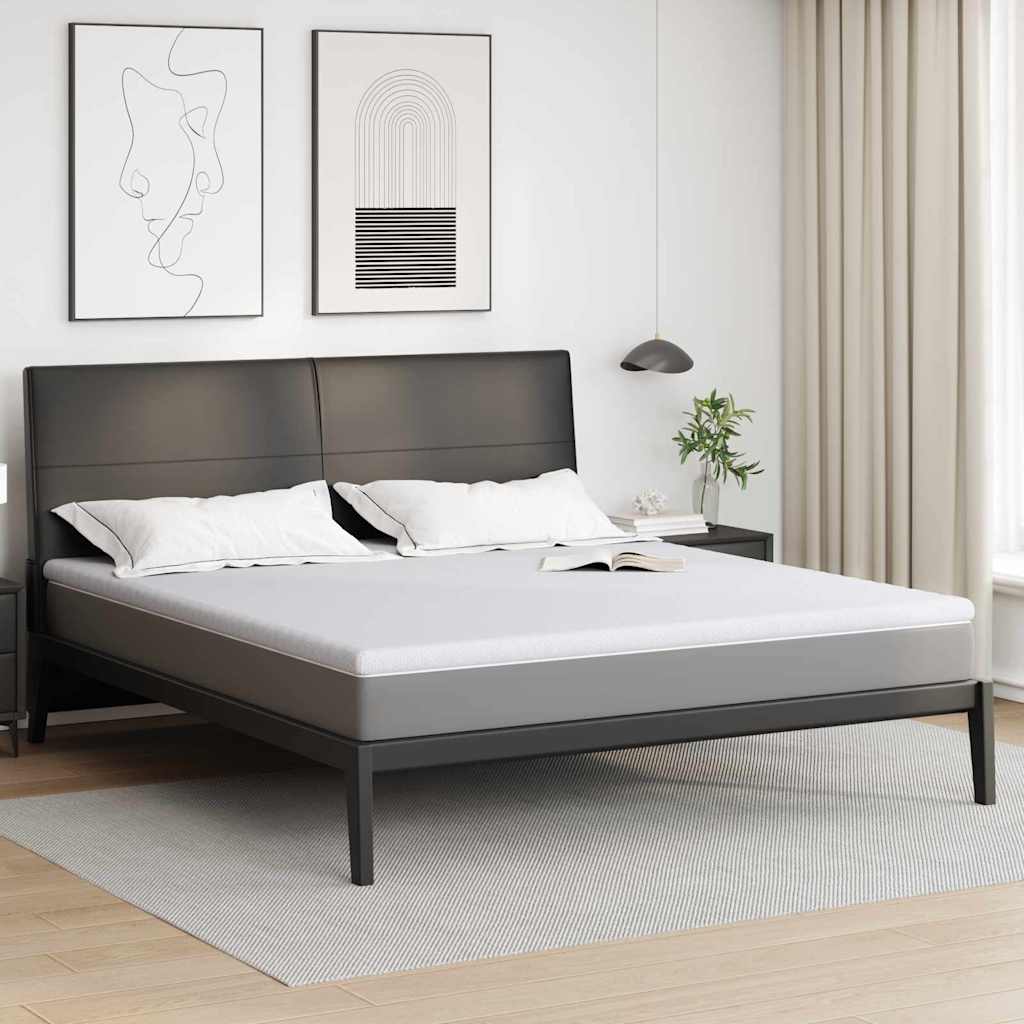 Madras topper Hvid 180 x 200 cm Jacquard Stof
