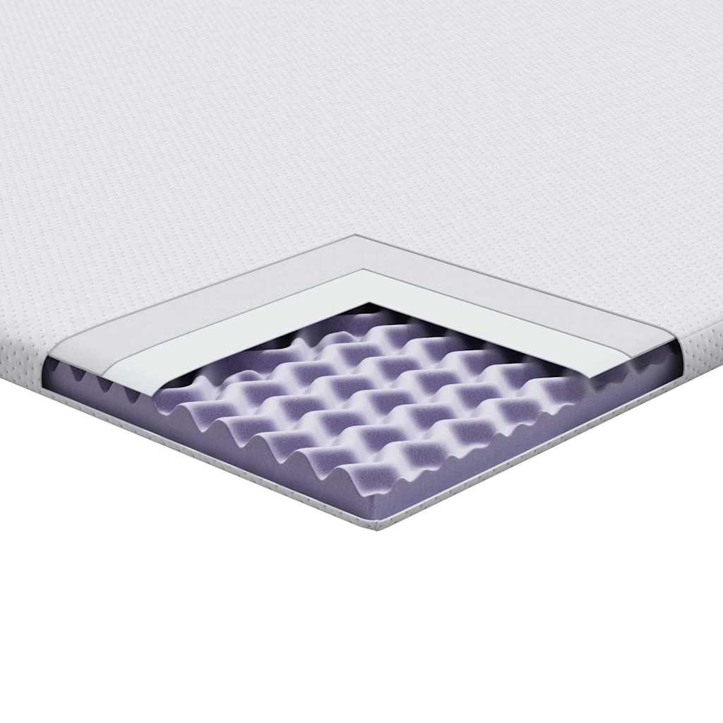 Madras topper Hvid 200 x 200 cm Jacquard Stof