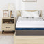 Madras topper 70 x 200 cm tyk Jacquard stof Hvid