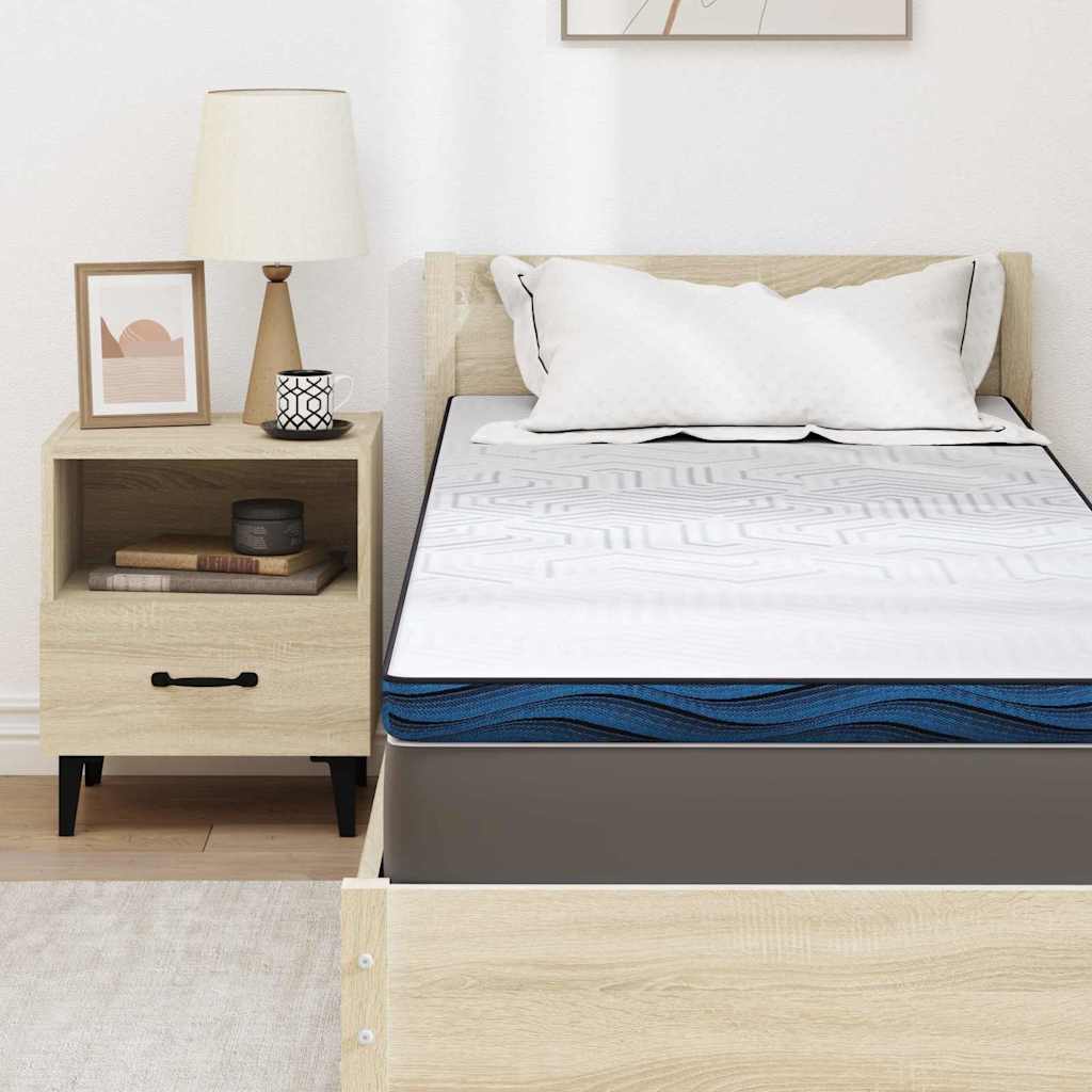 Madras topper 70 x 200 cm tyk Jacquard stof Hvid