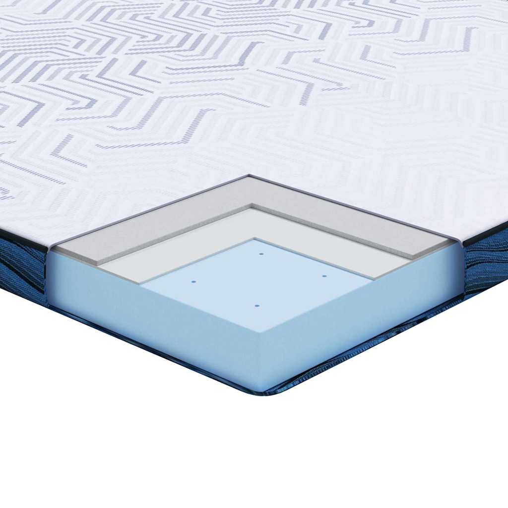 Madras topper Hvid 160 x 200 cm Jacquard stof