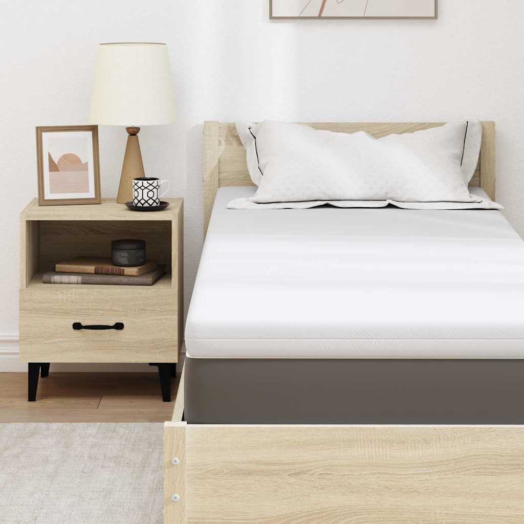 Madras topper Hvid 80 x 200 cm Jacquard stof