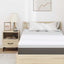 Madras topper Hvid 90 x 190 cm Jacquard stof