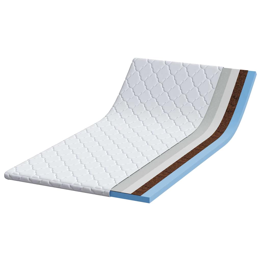 Kokos toppers Hvid 90 x 200 cm Jacquard stof