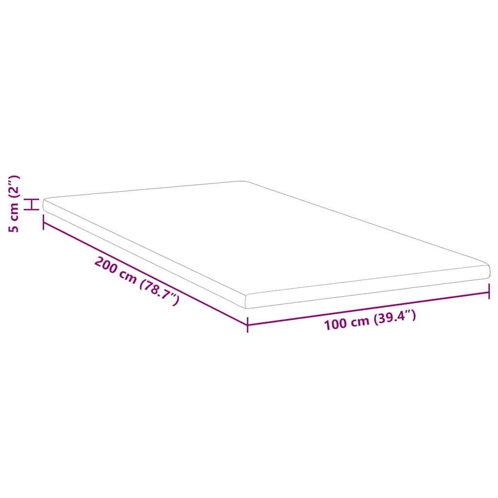 Kokos toppers Hvid 100 x 200 cm Jacquard stof