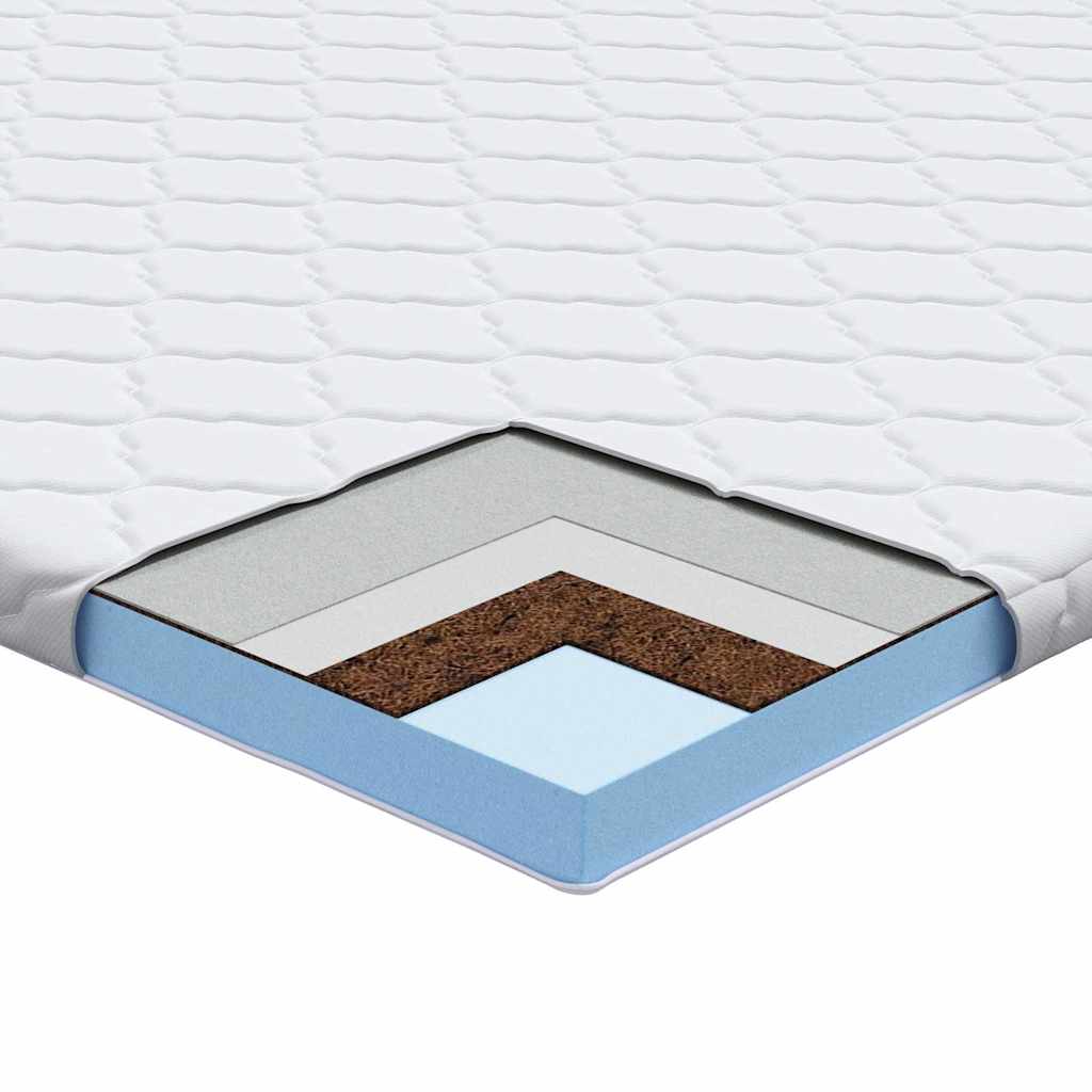 Kokos toppers Hvid 160 x 200 cm Jacquard stof