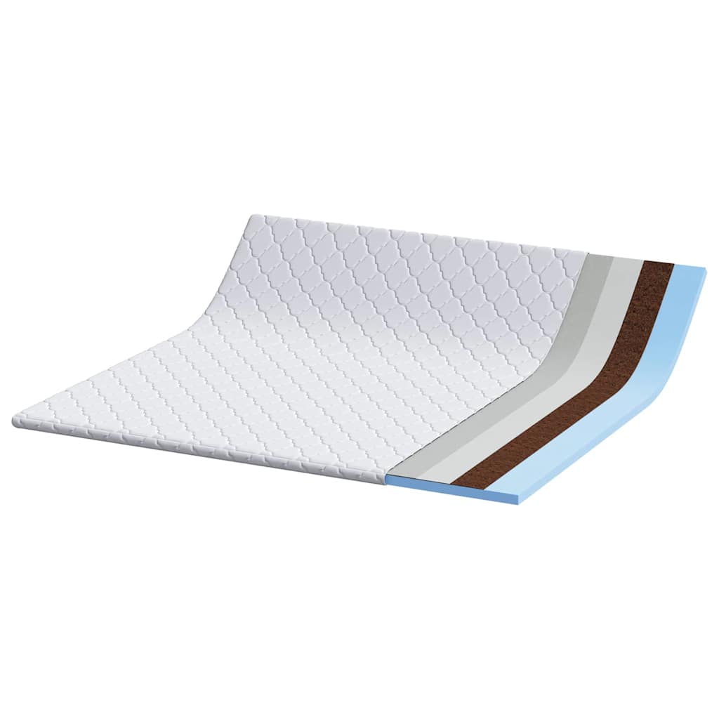 Kokos toppers Hvid 180 x 200 cm Jacquard stof