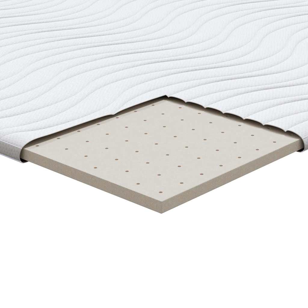 Madras topper Hvid 120 x 200 cm Strikket stof