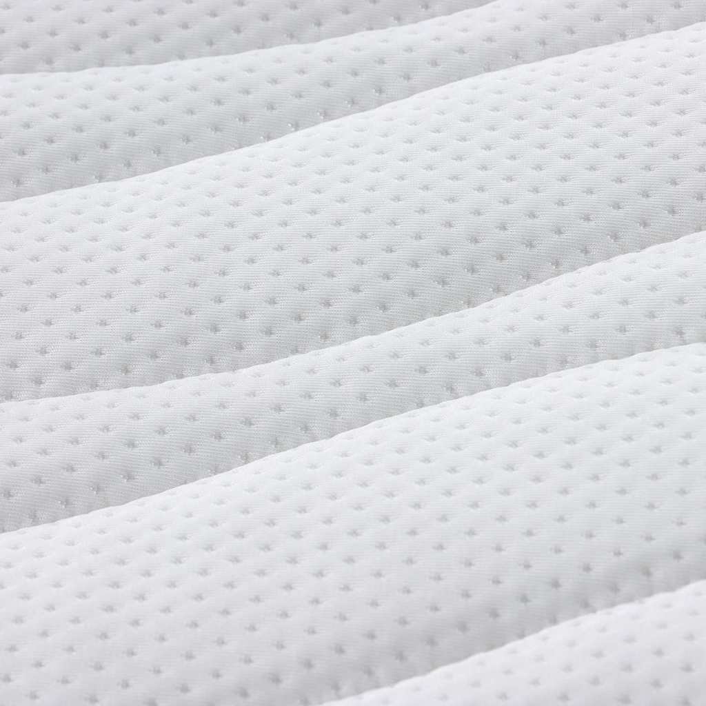 Madras topper Hvid 140 x 200 cm Strikket stof