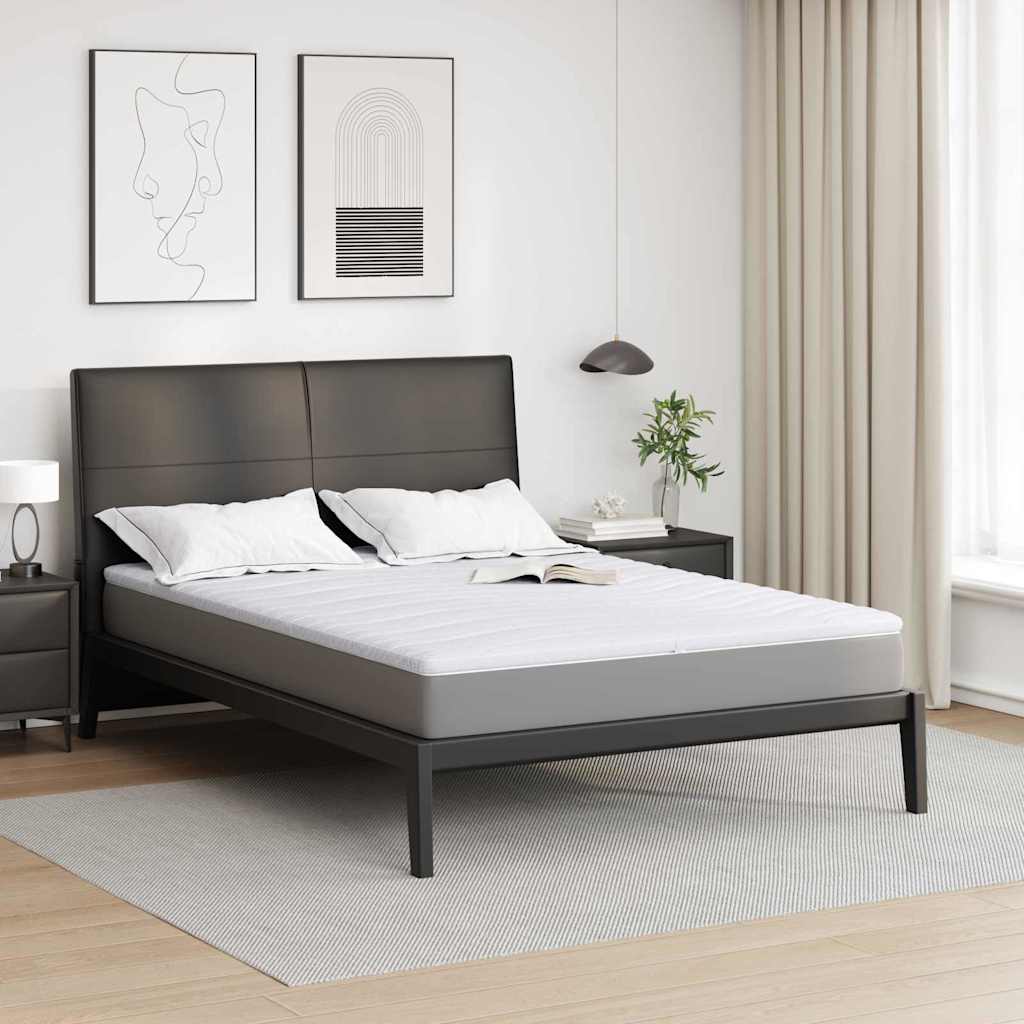 Madras topper Hvid 140 x 200 cm Strikket stof