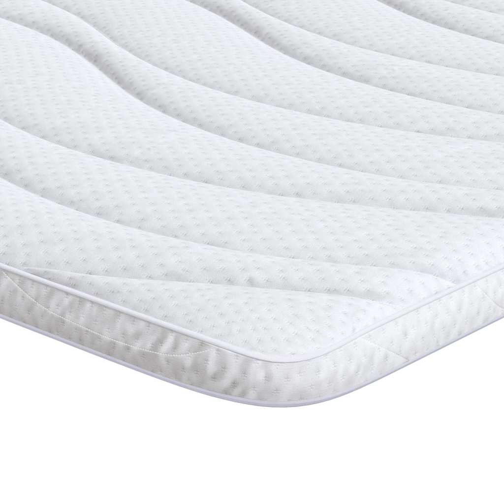 Madras topper Hvid 140 x 200 cm Strikket stof