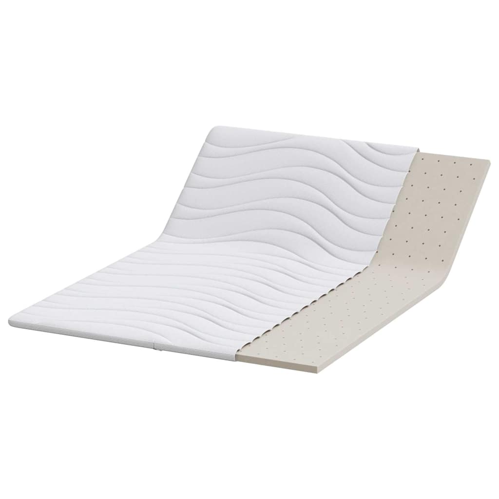 Madras topper Hvid 140 x 200 cm Strikket stof