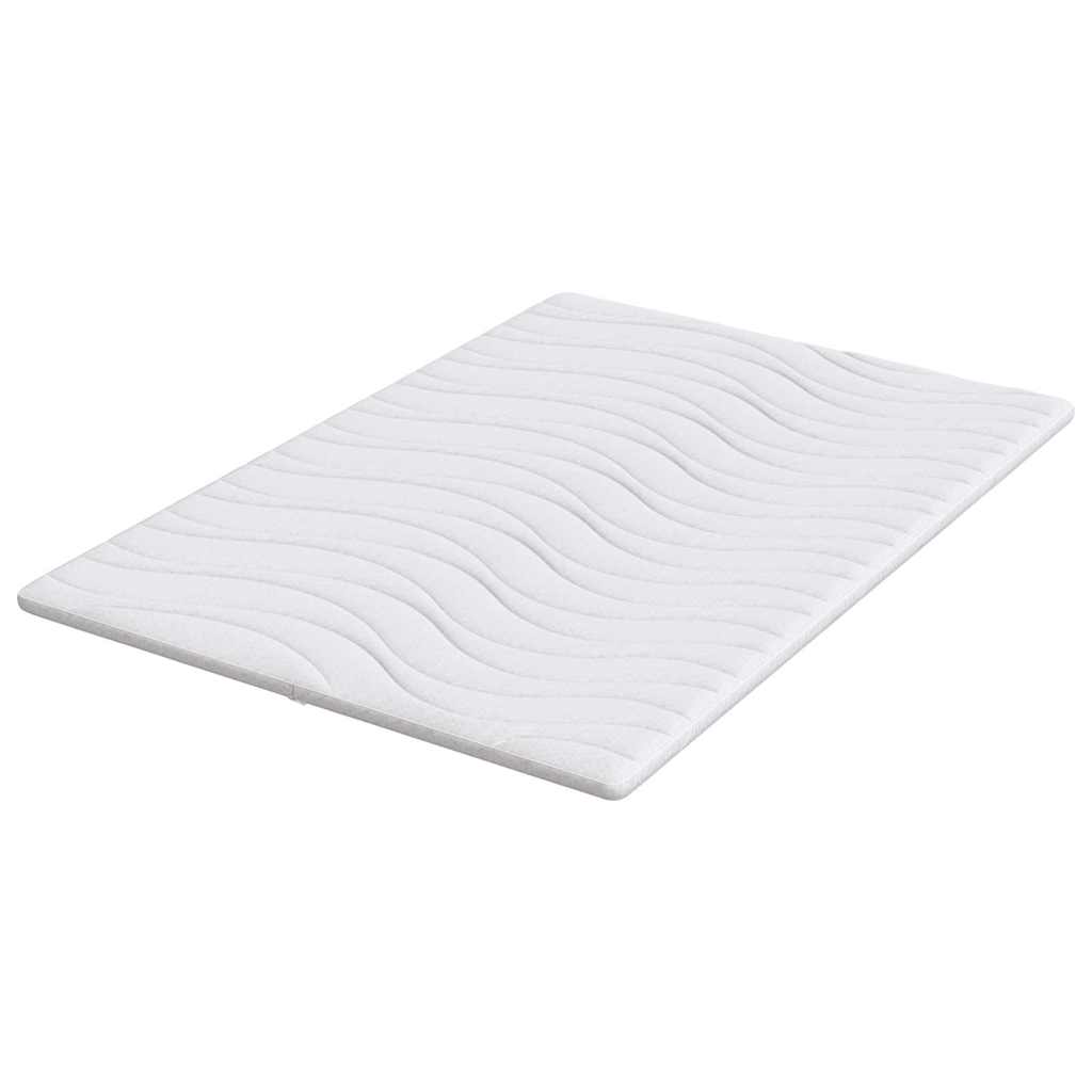 Madras topper Hvid 140 x 200 cm Strikket stof