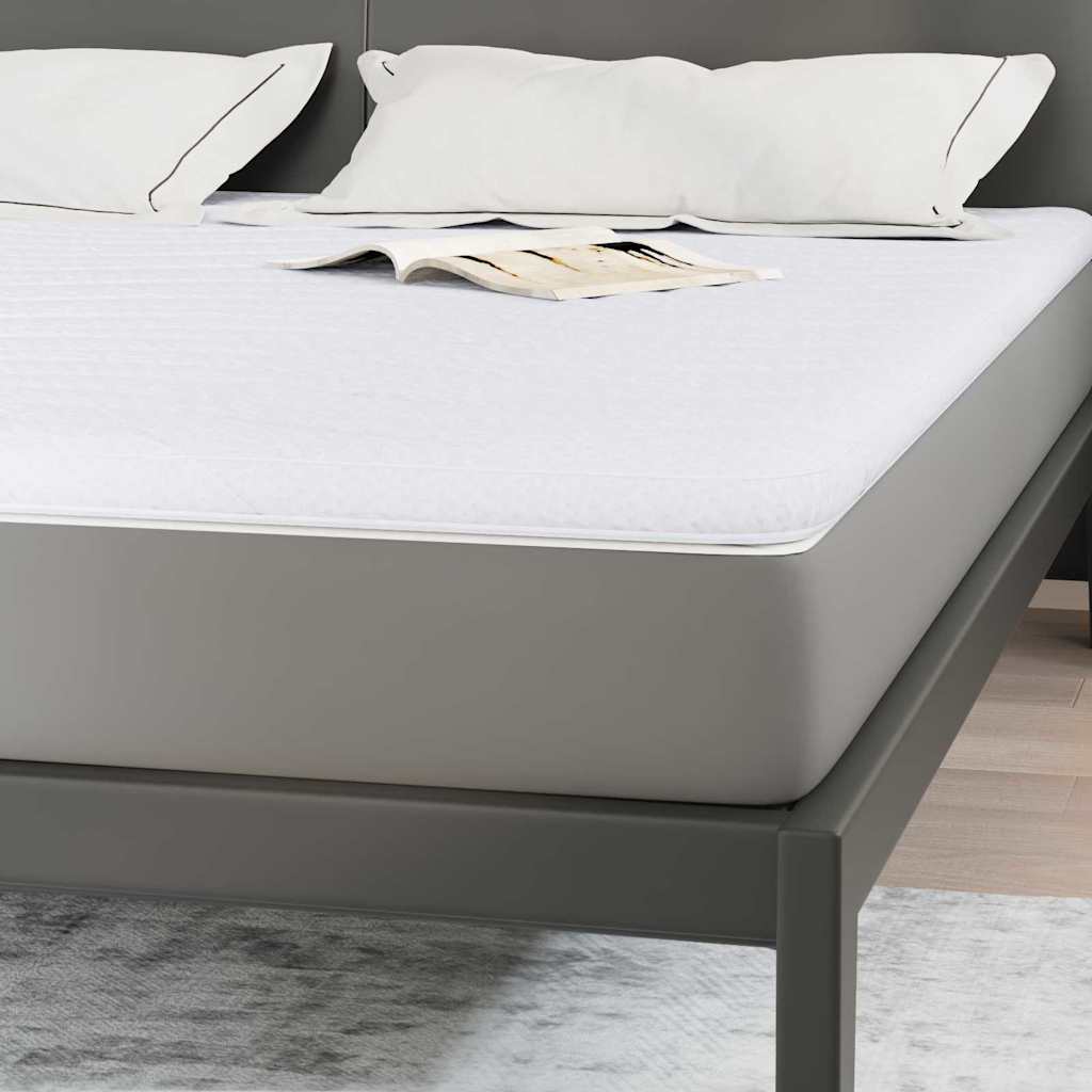 Madras topper Hvid 200 x 200 cm Strikket stof