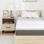 Madras topper Hvid 80 x 200 cm Strikket stof