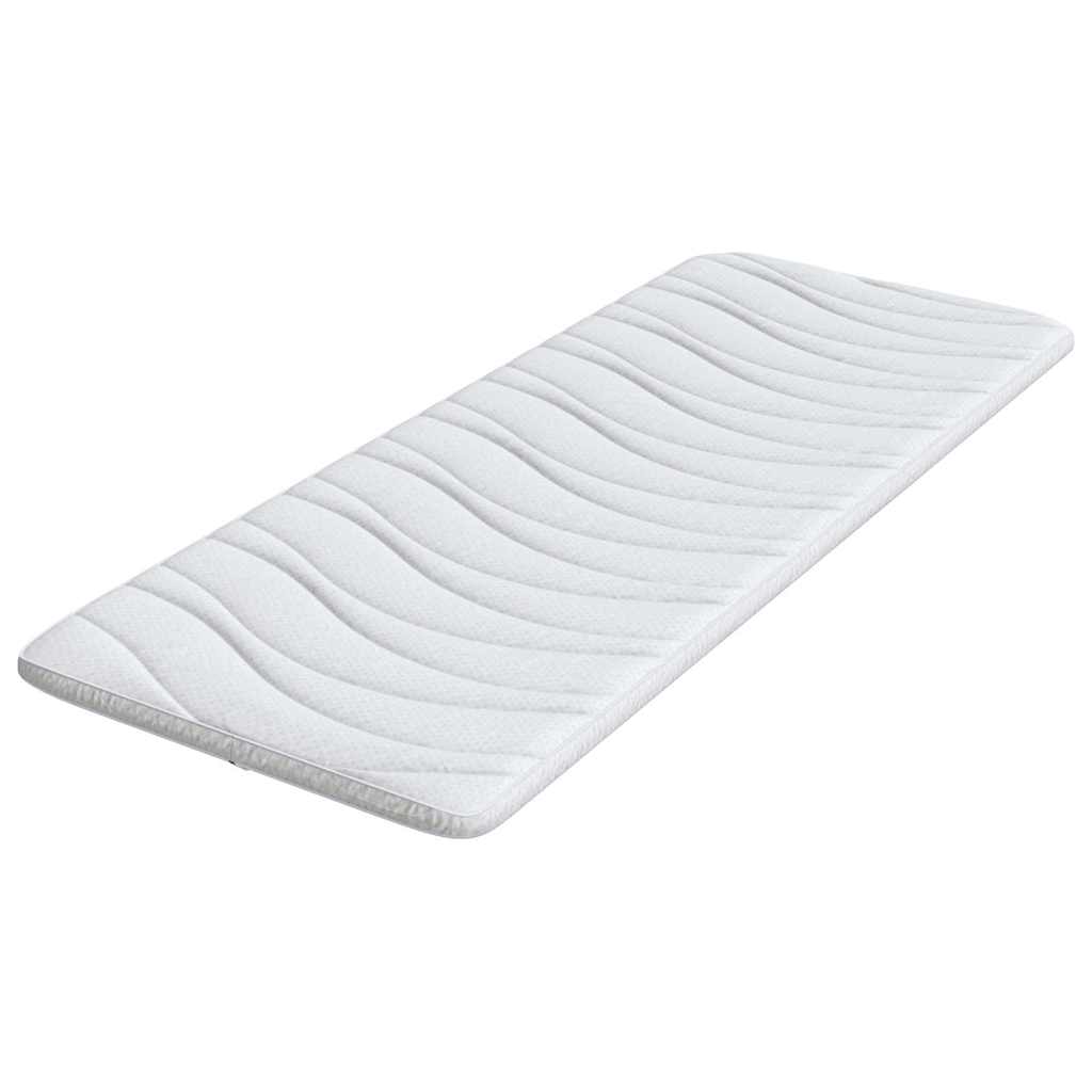 Madras topper Hvid 80 x 200 cm Strikket stof
