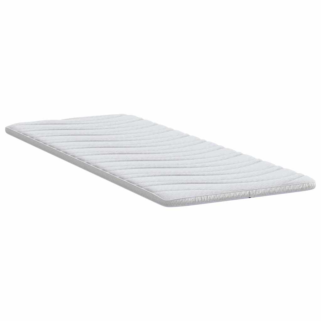 Madras topper Hvid 80 x 200 cm Strikket stof