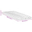 Madras topper Hvid 80 x 200 cm Strikket stof