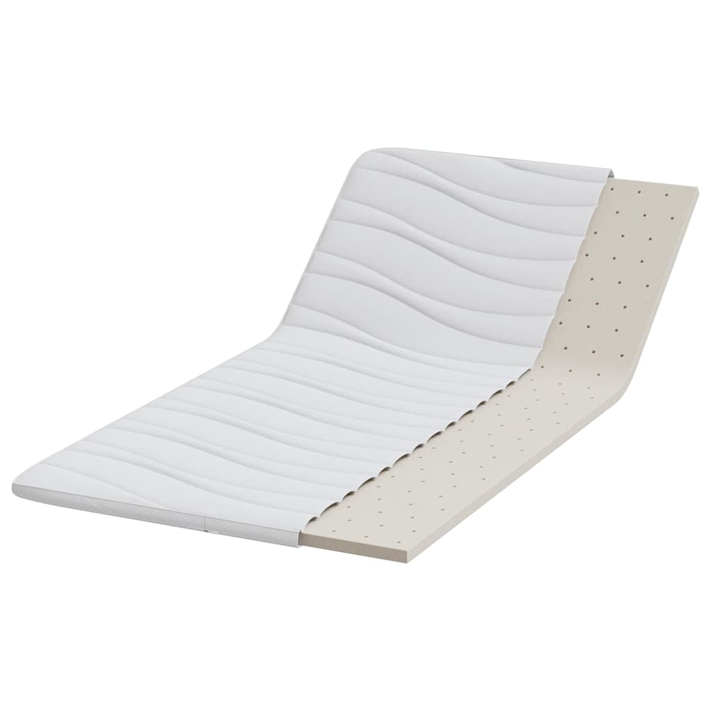 Madras topper Hvid 90 x 190 cm Strikket stof