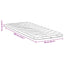 Madras topper Hvid 90 x 190 cm Strikket stof