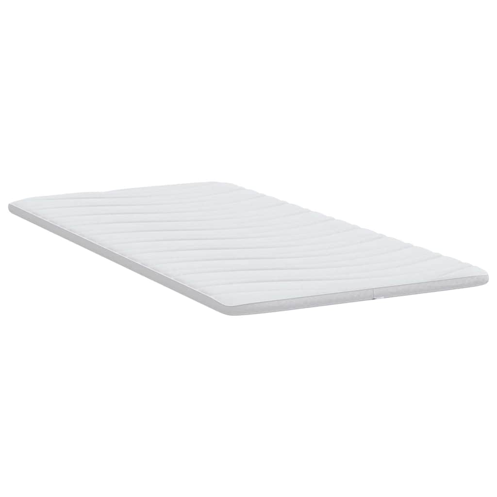 Madras topper Hvid 100 x 200 cm Strikket stof