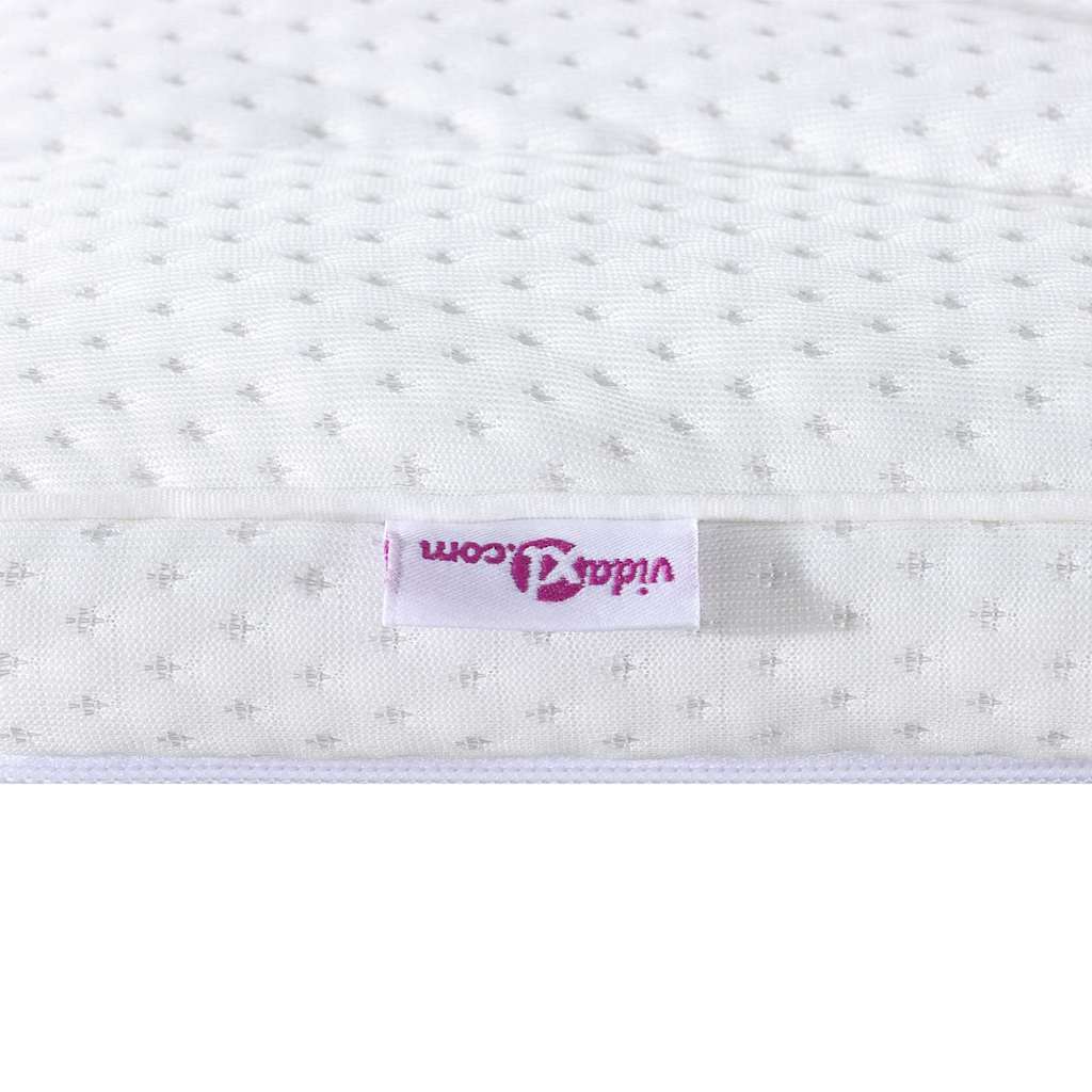 Madras topper Hvid 140 x 200 cm Strikket stof