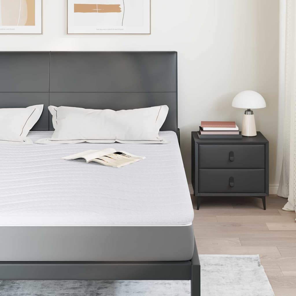 Madras topper Hvid 200 x 200 cm Strikket stof