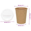 kaffekopper af papir med låg 1000 stk. 8oz 200ml