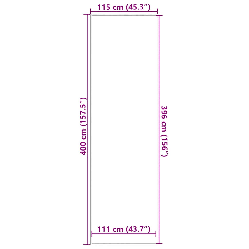Dørmåtte Sort 115x400 cm