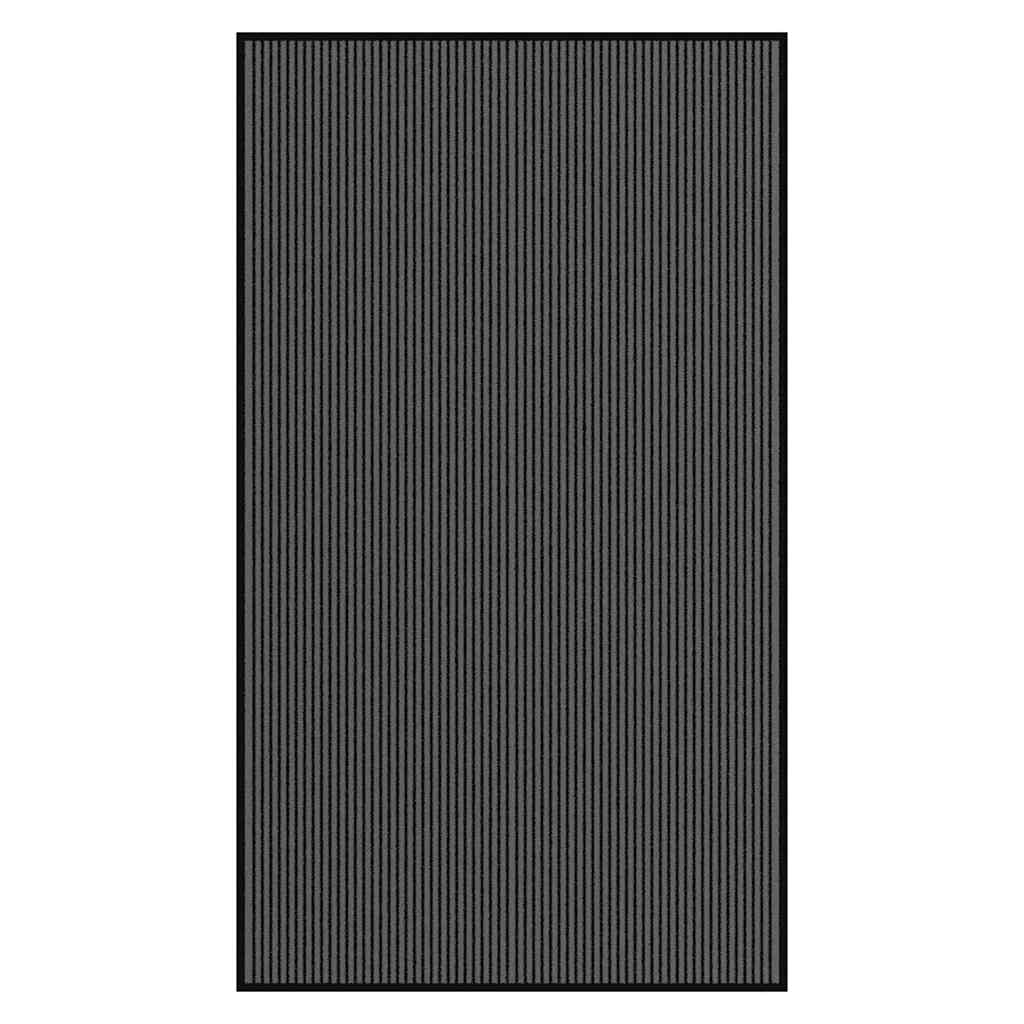 Dørmåtte Stribe Sort og Grå 115x200 cm