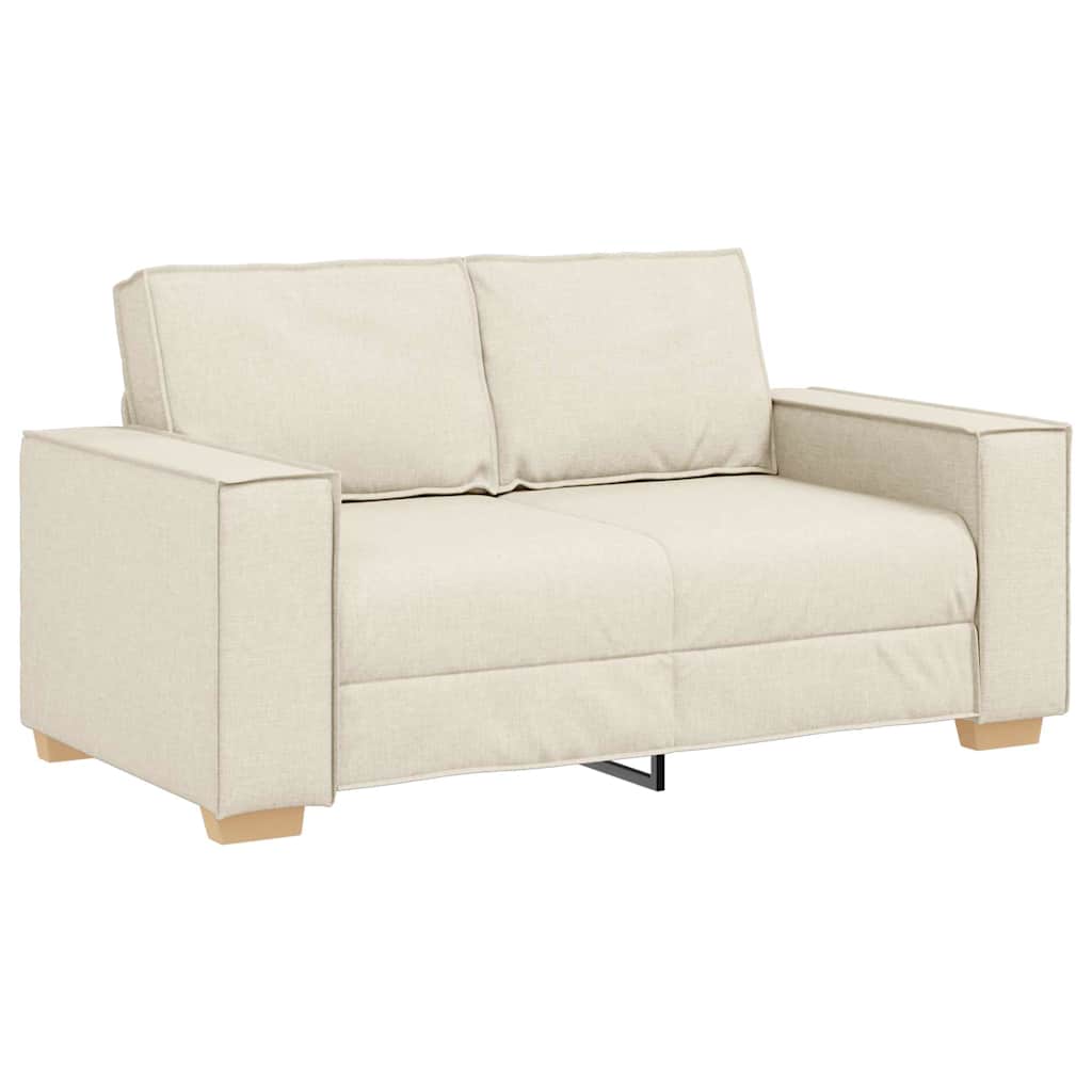 Sofa Sæt 3 stk. Beige Linned-blandet stof