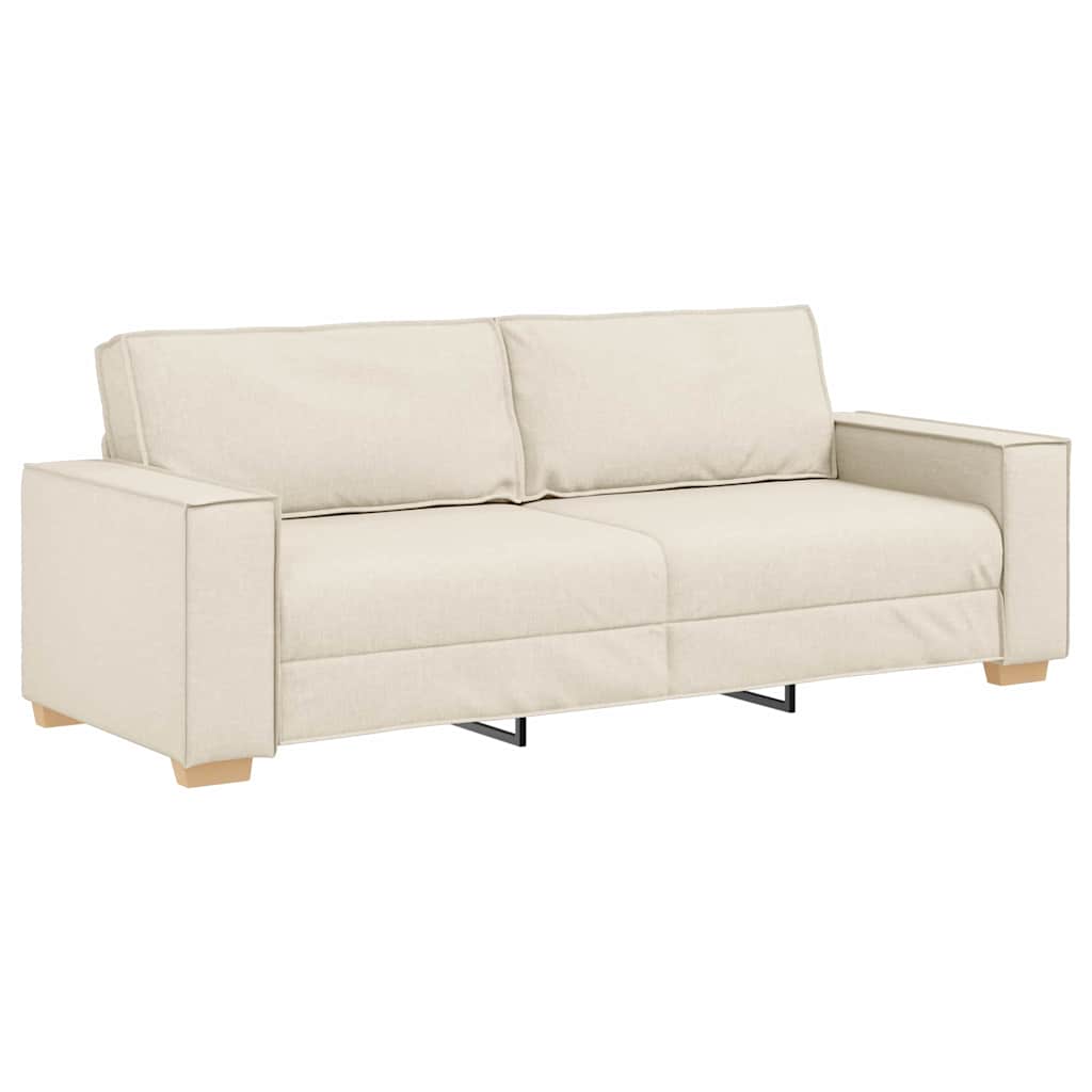 Sofa Sæt 3 stk. Beige Linned-blandet stof