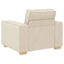 Sofa Sæt 3 stk. Beige Linned-blandet stof