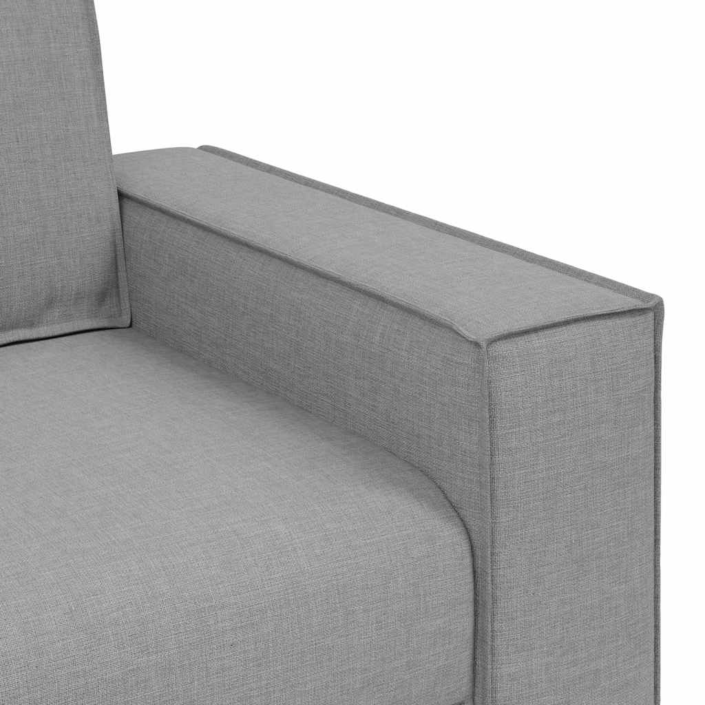 Sofa 3 stk. Skygrå Linned-blandet stof