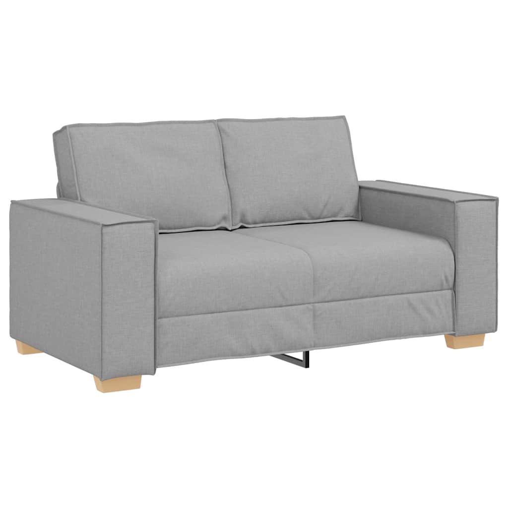 Sofa 3 stk. Skygrå Linned-blandet stof