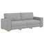 Sofa 3 stk. Skygrå Linned-blandet stof