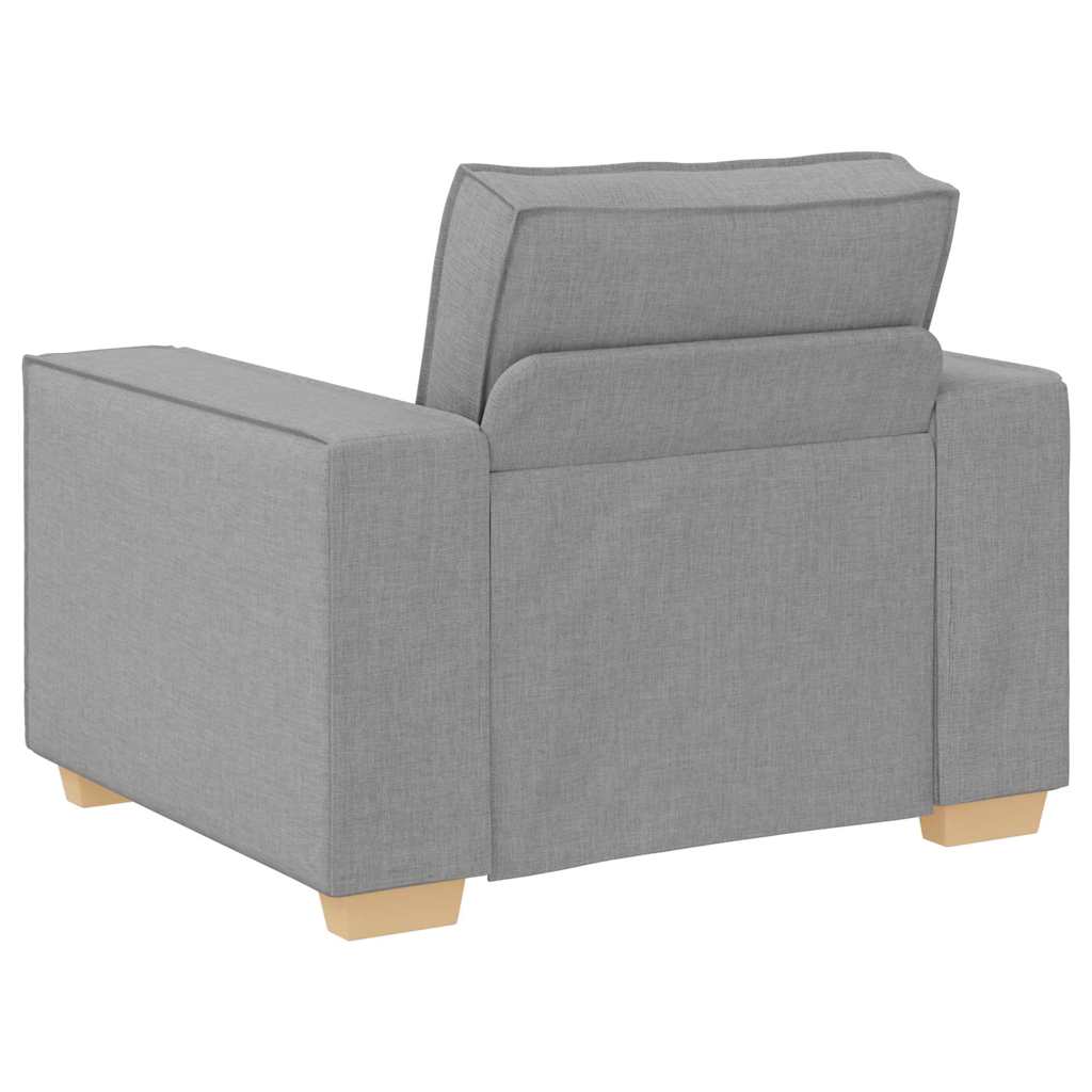 Sofa 3 stk. Skygrå Linned-blandet stof