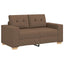 Sofa 3 stk. Brun Linned-blandet stof