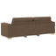 Sofa 3 stk. Brun Linned-blandet stof