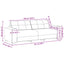 Sofa 3 stk. Brun Linned-blandet stof
