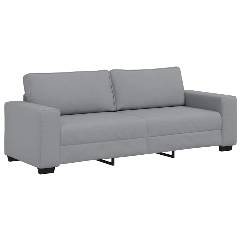 sofasæt 3 dele med hynder stof lysegrå