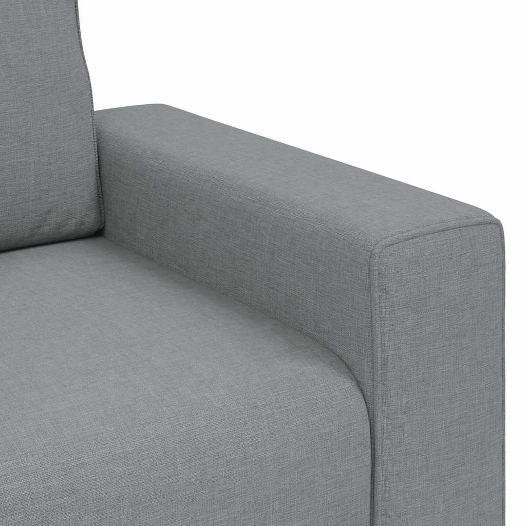 sofasæt 3 dele med hynder stof lysegrå