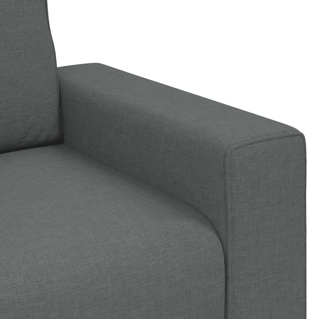sofasæt 3 dele med hynder stof mørkegrå