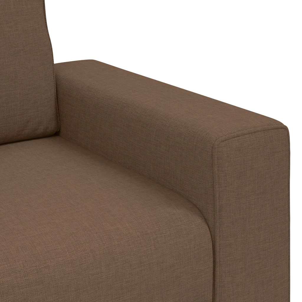3-delt sofasæt med hynder brunt stof