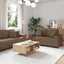 3-delt sofasæt med hynder brunt stof