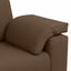 Sofa 3 stk. Brun Linned-blandet stof
