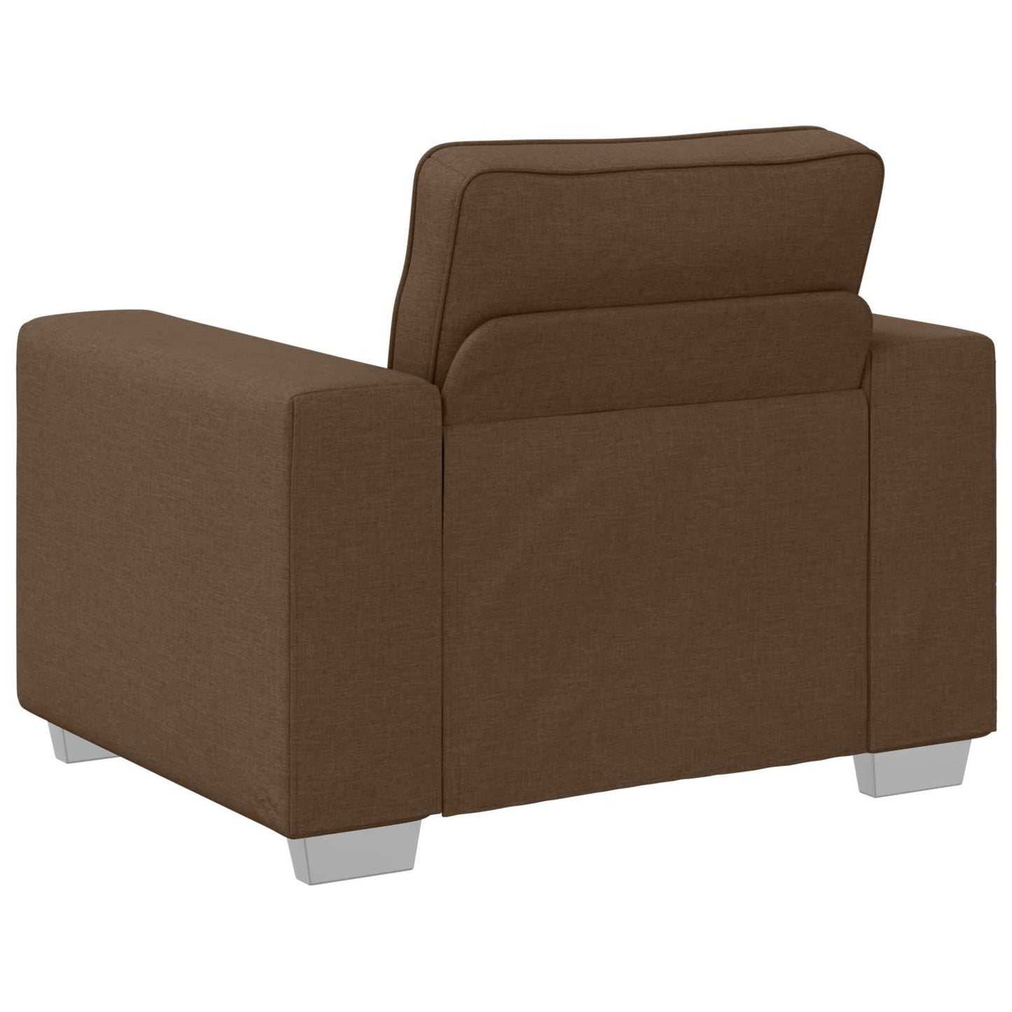 Sofa 3 stk. Brun Linned-blandet stof