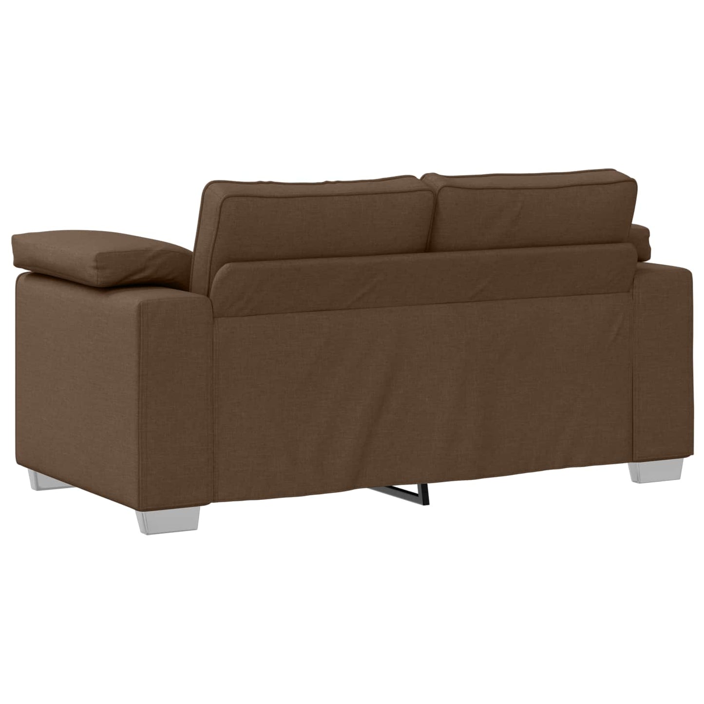 Sofa 3 stk. Brun Linned-blandet stof