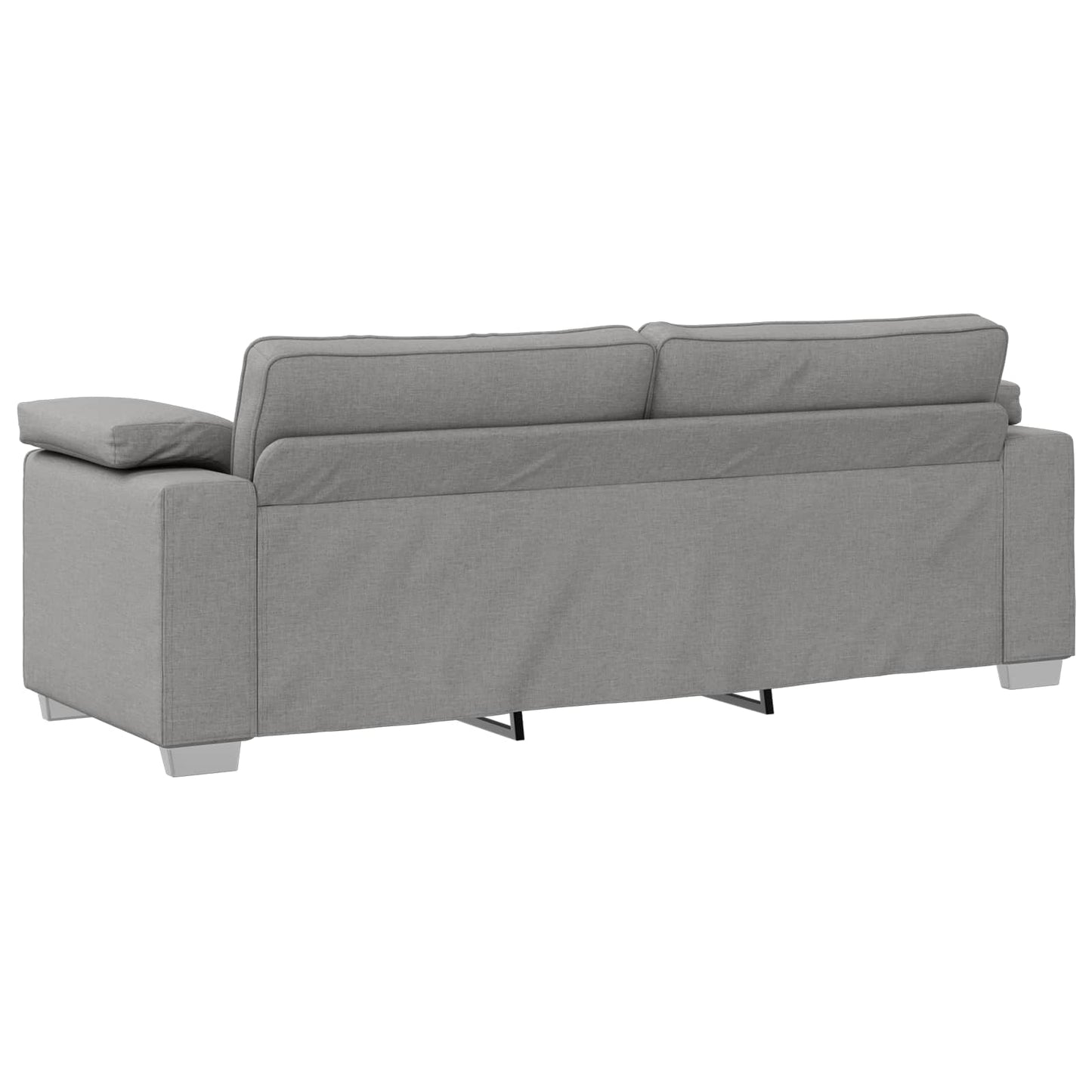 Sofa 3 stk. Skygrå Linned-blandet stof
