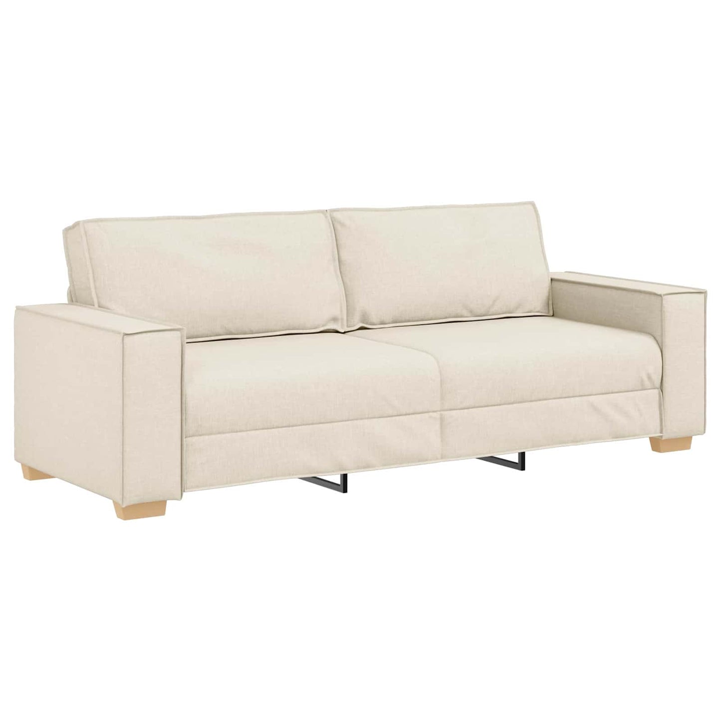 Sofa 2 stk. Beige Linned-blandet stof